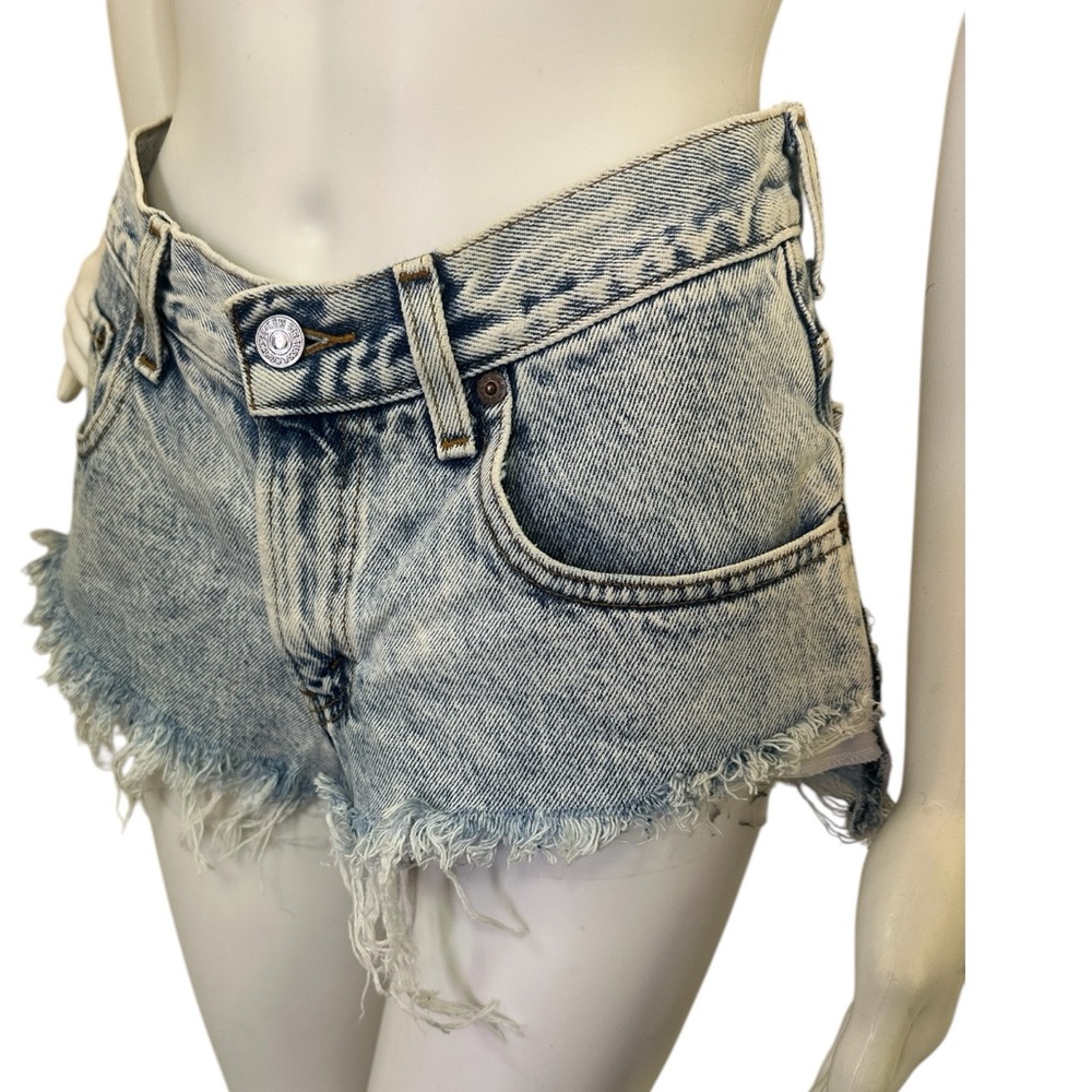 Levi's Light Wash Distressed Denim Jean Shorts